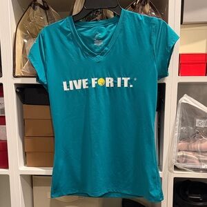 Cruise Control Turquoise V-Neck Women's Tee